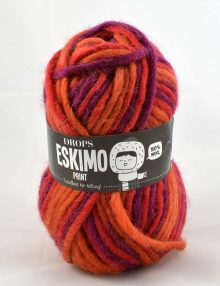 Eskimo print 19 hrdzavá/červená/fialová