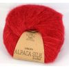 Brushed alpaca silk 7 červená
