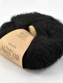 Brushed alpaca silk 16 čierna