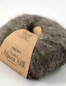 Brushed alpaca silk 3 hnedosivá
