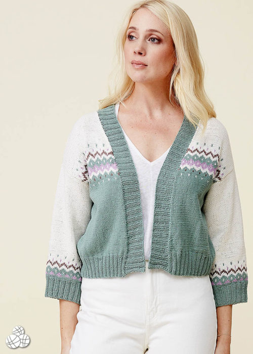 Jarný sveter s nórskym vzorom